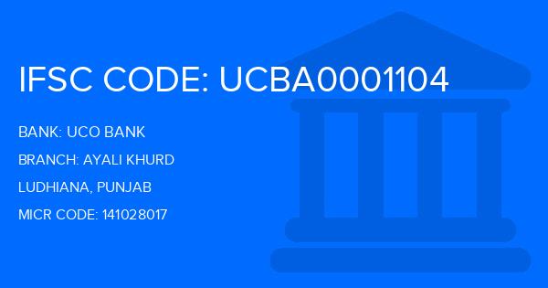 Uco Bank Ayali Khurd Branch IFSC Code
