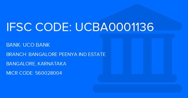 Uco Bank Bangalore Peenya Ind Estate Branch IFSC Code