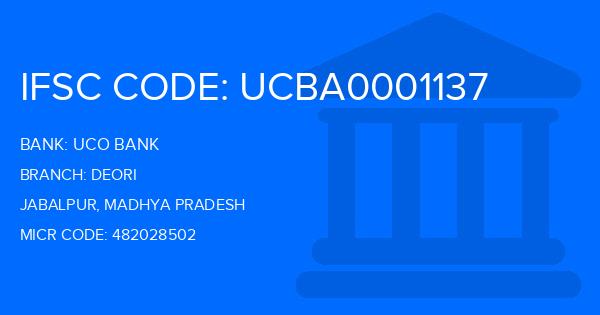 Uco Bank Deori Branch IFSC Code