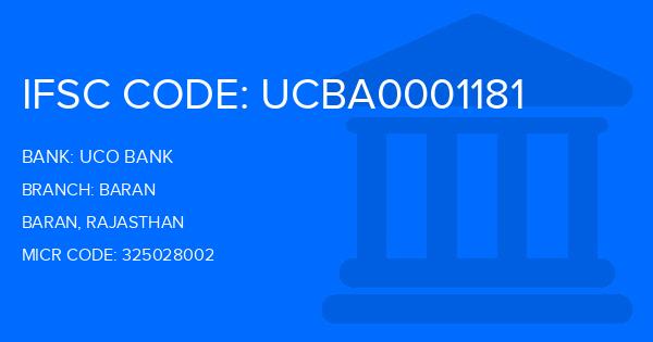 Uco Bank Baran Branch IFSC Code