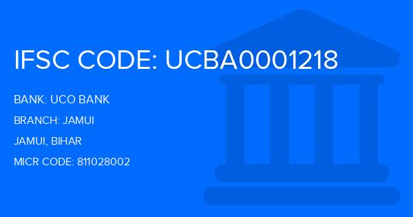 Uco Bank Jamui Branch IFSC Code