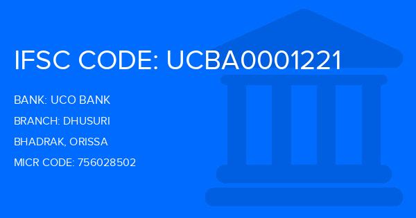 Uco Bank Dhusuri Branch IFSC Code