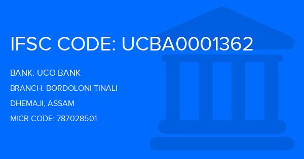 Uco Bank Bordoloni Tinali Branch IFSC Code