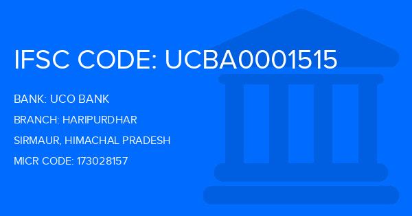 Uco Bank Haripurdhar Branch IFSC Code
