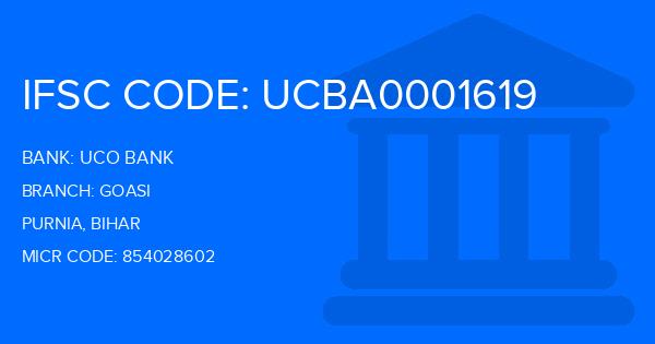 Uco Bank Goasi Branch IFSC Code