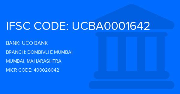 Uco Bank Dombivli E Mumbai Branch IFSC Code