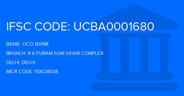 Uco Bank R K Puram Som Vihar Complex Branch IFSC Code