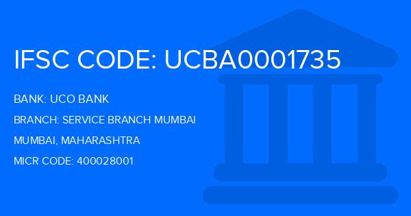 Uco Bank Service Branch Mumbai Branch IFSC Code