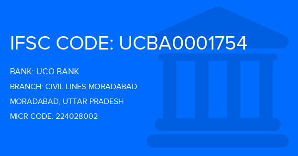 Uco Bank Civil Lines Moradabad Branch IFSC Code
