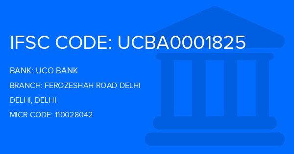 Uco Bank Ferozeshah Road Delhi Branch IFSC Code