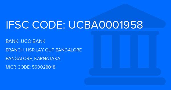 Uco Bank Hsr Lay Out Bangalore Branch IFSC Code