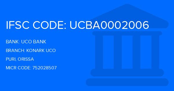 Uco Bank Konark Uco Branch IFSC Code