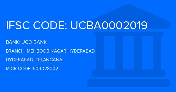 Uco Bank Mehboob Nagar Hyderabad Branch IFSC Code