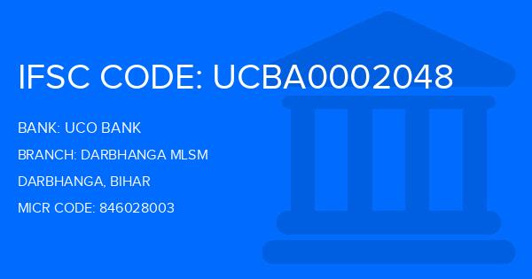 Uco Bank Darbhanga Mlsm Branch IFSC Code
