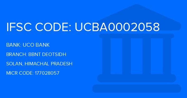 Uco Bank Bbnt Deotsidh Branch IFSC Code