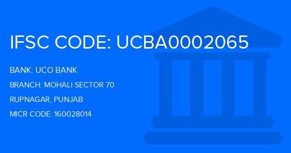 Uco Bank Mohali Sector 70 Branch IFSC Code