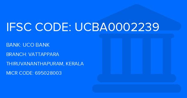 Uco Bank Vattappara Branch IFSC Code