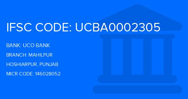 Uco Bank Mahilpur Branch IFSC Code