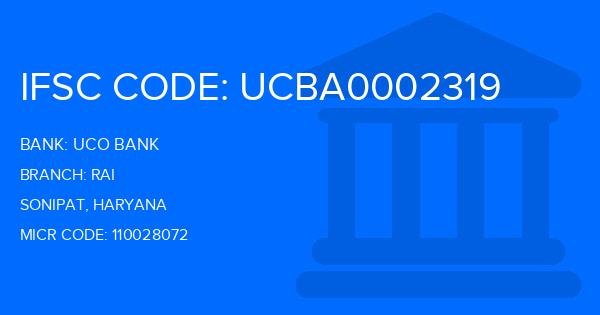 Uco Bank Rai Branch IFSC Code