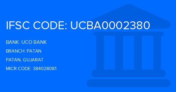 Uco Bank Patan Branch IFSC Code
