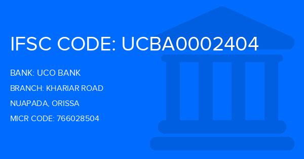 Uco Bank Khariar Road Branch IFSC Code
