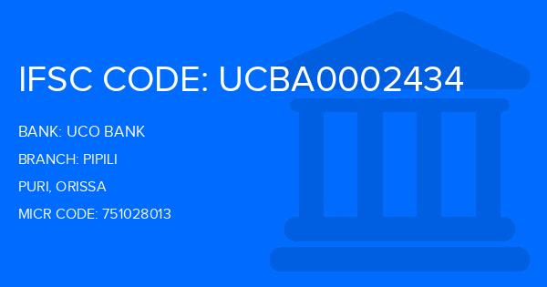 Uco Bank Pipili Branch IFSC Code