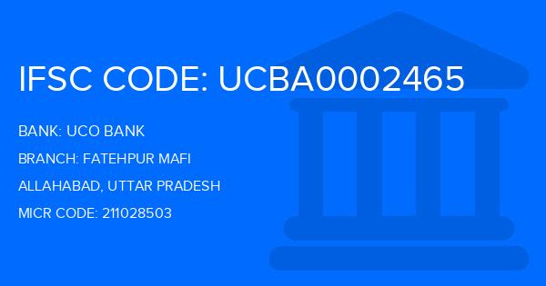 Uco Bank Fatehpur Mafi Branch IFSC Code