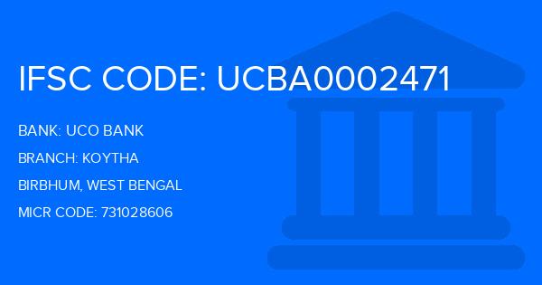 Uco Bank Koytha Branch IFSC Code
