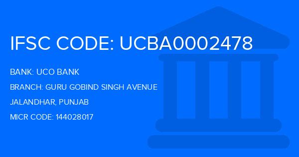 Uco Bank Guru Gobind Singh Avenue Branch IFSC Code