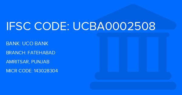 Uco Bank Fatehabad Branch IFSC Code