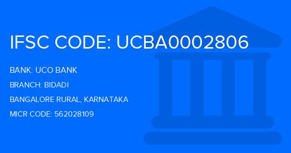 Uco Bank Bidadi Branch IFSC Code