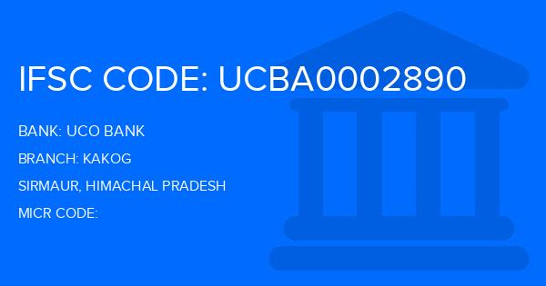 Uco Bank Kakog Branch IFSC Code
