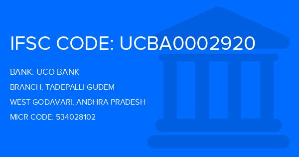 Uco Bank Tadepalli Gudem Branch IFSC Code