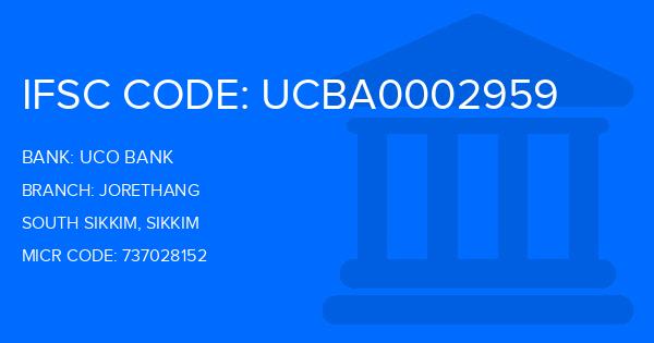 Uco Bank Jorethang Branch IFSC Code