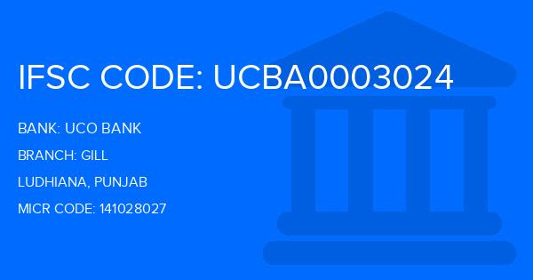 Uco Bank Gill Branch IFSC Code