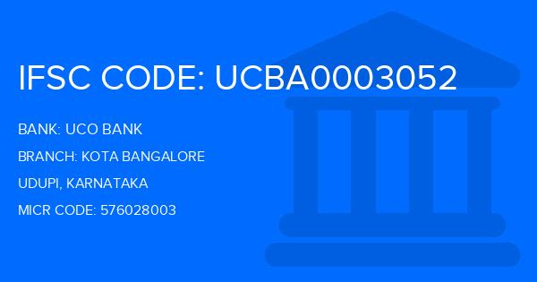Uco Bank Kota Bangalore Branch IFSC Code