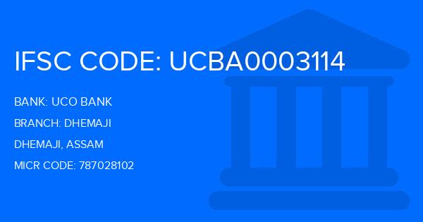 Uco Bank Dhemaji Branch IFSC Code