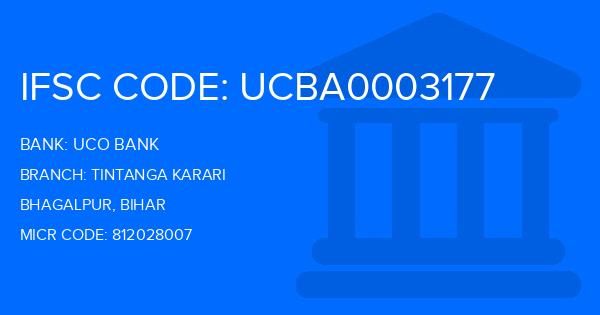 Uco Bank Tintanga Karari Branch IFSC Code
