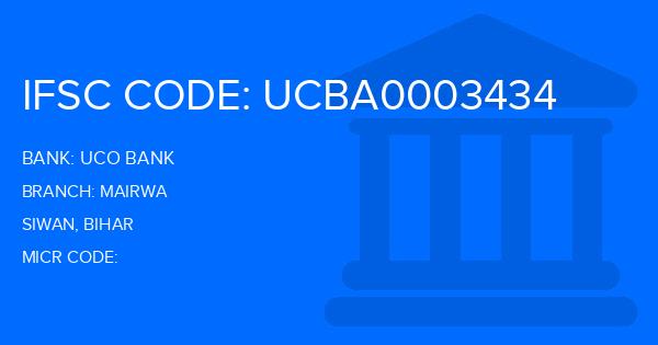 Uco Bank Mairwa Branch IFSC Code