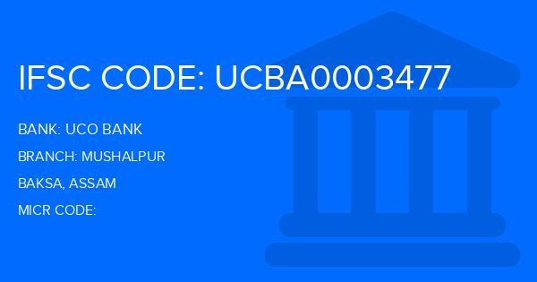 Uco Bank Mushalpur Branch IFSC Code