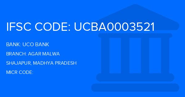 Uco Bank Agar Malwa Branch IFSC Code