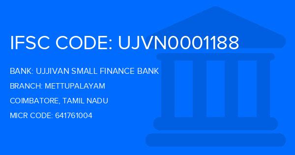 Ujjivan Small Finance Bank Mettupalayam Branch IFSC Code