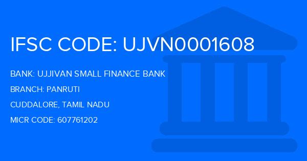 Ujjivan Small Finance Bank Panruti Branch IFSC Code