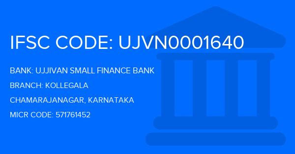 Ujjivan Small Finance Bank Kollegala Branch IFSC Code