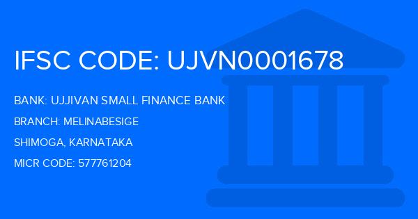 Ujjivan Small Finance Bank Melinabesige Branch IFSC Code