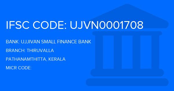 Ujjivan Small Finance Bank Thiruvalla Branch IFSC Code