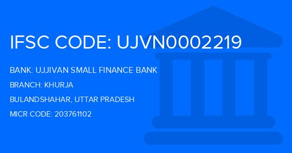 Ujjivan Small Finance Bank Khurja Branch IFSC Code