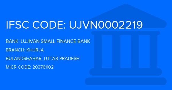 Ujjivan Small Finance Bank Khurja Branch IFSC Code