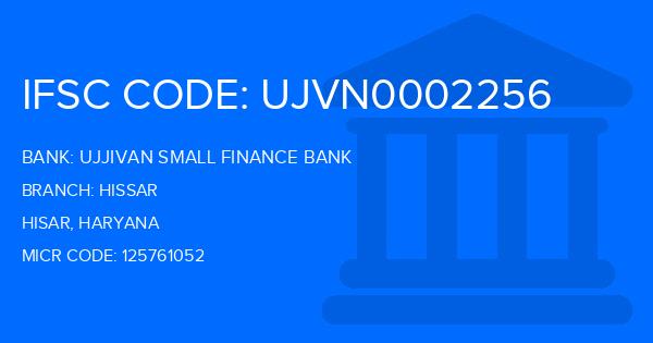 Ujjivan Small Finance Bank Hissar Branch IFSC Code