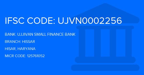 Ujjivan Small Finance Bank Hissar Branch IFSC Code